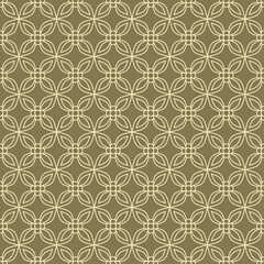 Fototapeta premium Seamless pattern with floral ornaments arranged symmetrically and repeating on a gray brown background. Suitable for decoration designs such as textiles, tiles, wallpapers, backdrops, etc.
