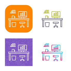 Office Desk Icon Design