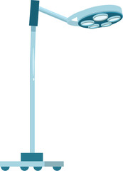 Surgical lamp illuminating operating room, providing bright light for medical procedures
