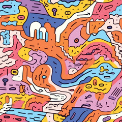 Colorful abstract art pattern