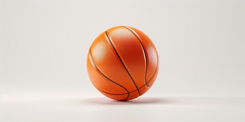 Fototapeta premium Vibrant orange ball on a blank white background in a vector format.