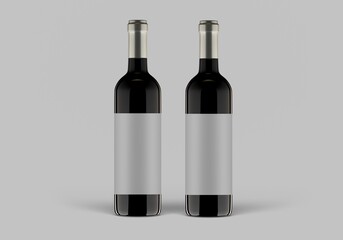 wine bottle and glass