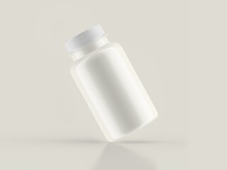 white plastic bottle isolated