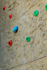 climbing wall in a sports hall