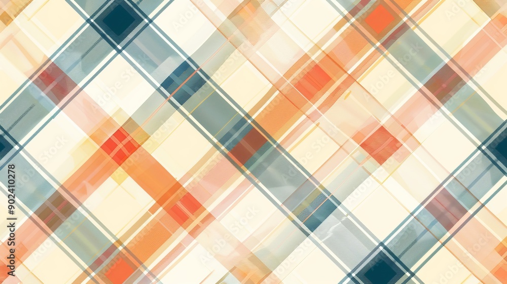 Poster green and yellow checkered seamless vector pattern for tablecloth background