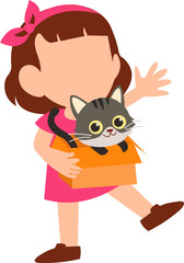 Cat Pet Care Illustration