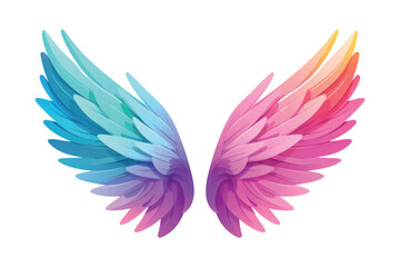Obraz premium Colorful angel wings illustration