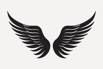 Fototapeta premium Black wings tattoo design