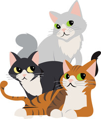 Organic Cats Illustration