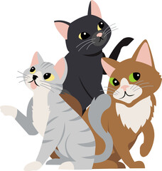 Organic Cats Illustration