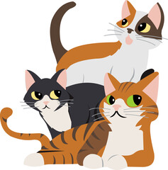 Organic Cats Illustration