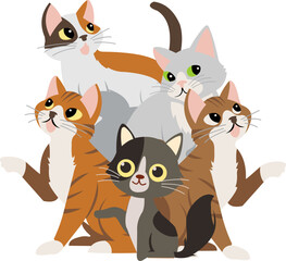 Organic Cats Illustration