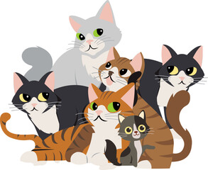 Organic Cats Illustration