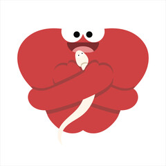 Cartoon Liver Illustration