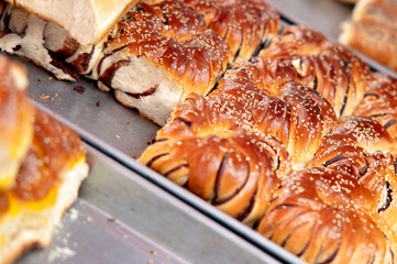 Fresh soft bread just out of the oven