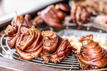 Smoked Bavarian knees baked on the grill
