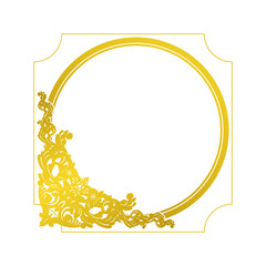 gold circular border frame.eps