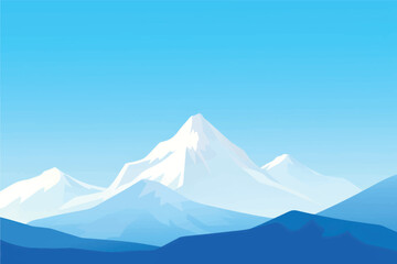 Fototapeta premium Serene snowy mountain landscape