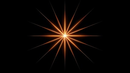 Obraz premium A striking lens flare graphic element dancing in a dark void, creating a captivating visual with vivid light and color.