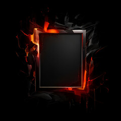frame on black background used as background 
