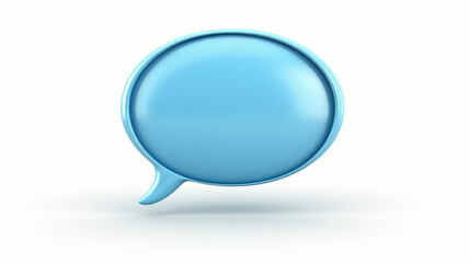 Naklejka premium Experience a vibrant 3D blue bubble icon symbolizing dialogue and communication, perfect for business discussions and messaging.