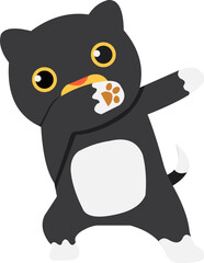 Cat Dabbing Dance Cartoon Animal