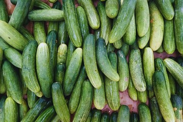 cucumbers at market