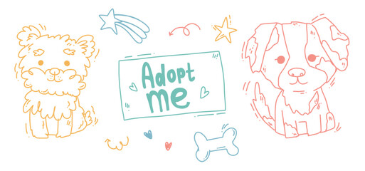 Obraz premium cute cartoon dog