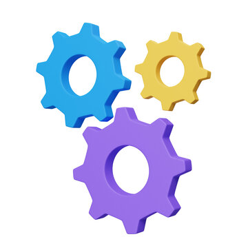 purple blue setings 3d illustration