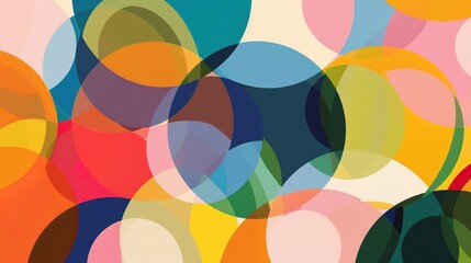 Obraz premium colourful circle pattern wallpaper