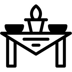 dinner, table, date, heart , love and romance, miscellaneous, valentines day, valentine Icon