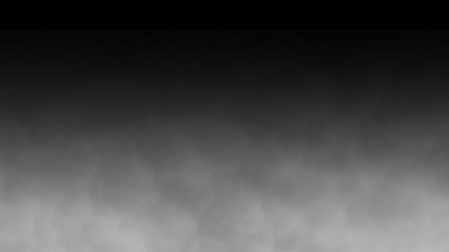 Rising Wall of Endless Smoke Steam Loop. Background transparent