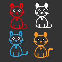 cat icon with cat logo