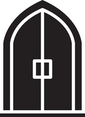 Obraz premium Arch Window Glyph Icon