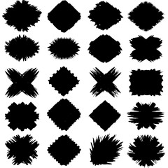 Bold black brush strokes are displayed on a white background