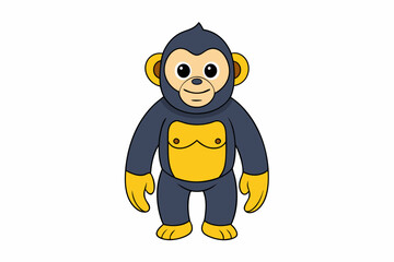 Great Ape vector illustration featuring cartoon, clipart, and line art designs. Perfect for printable graphics and digital projects.