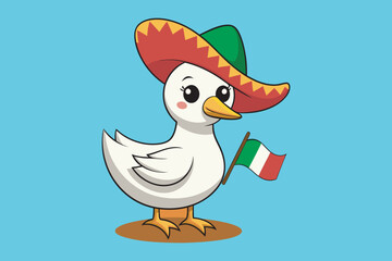 Duck with Mexican hat-3