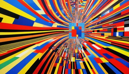Fototapeta premium Abstract Colorful Geometric Pattern Background.