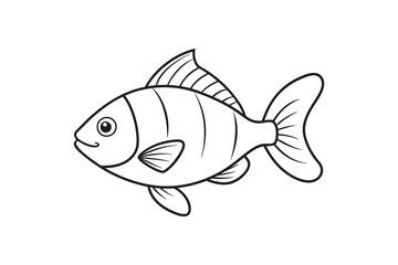 Fish line art vector illustration-1