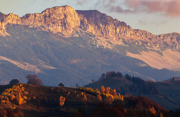 Naklejka premium Autumn landscape in Bucegi Mountains