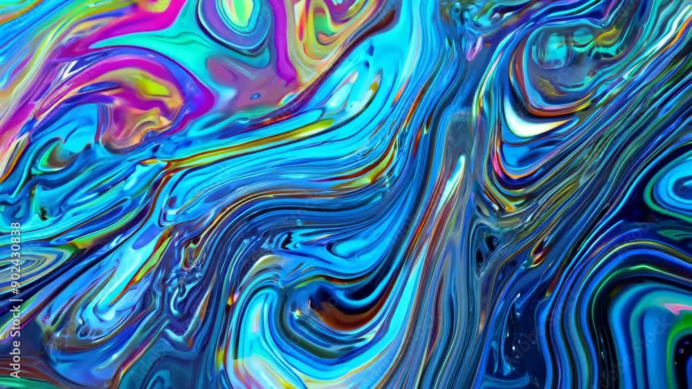 Aufkleber vibrant swirls of color dance together in a mesmerizing abstract art display. generative ai