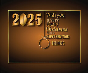 2025 Happy New Year and merry christmas background for your seasonal invitations, festive posters, greetings cards.