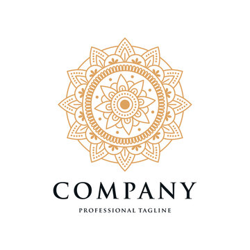 Premium Ornament Flower Logo design.
