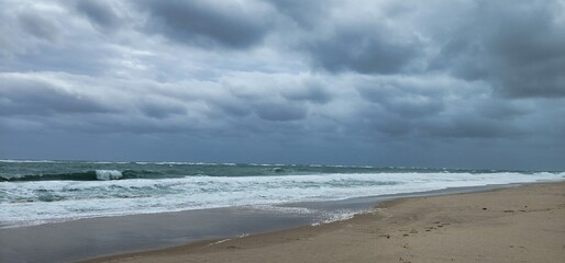 storm on the beach
