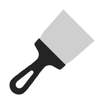 recommend clip art: Set of spatula, isolated on a white background. Plaster spatula. Putty Knife. Construction tool. Spackling instrument. Spatula for finishing work. Silhouette black icons, vector illustration.