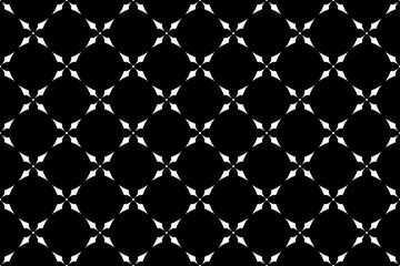 Fototapeta premium Abstract Seamless Geometric Checked Black and White Pattern. 