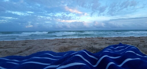 relaxing on the beach