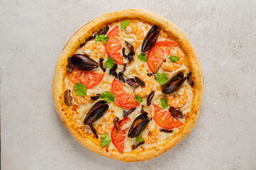 pasta with seafood and cheese