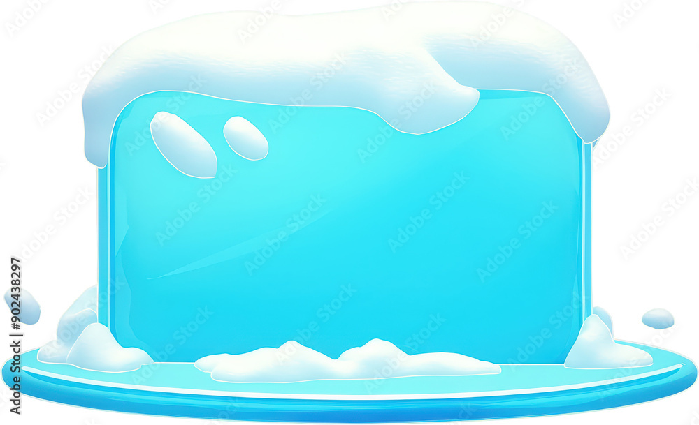 Sticker Frozen ice block