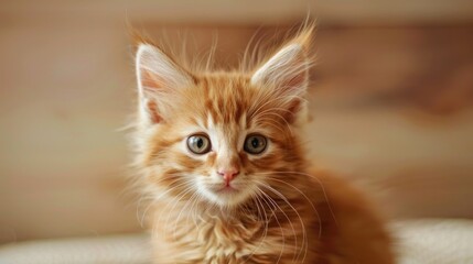 Beautiful cute orange cat